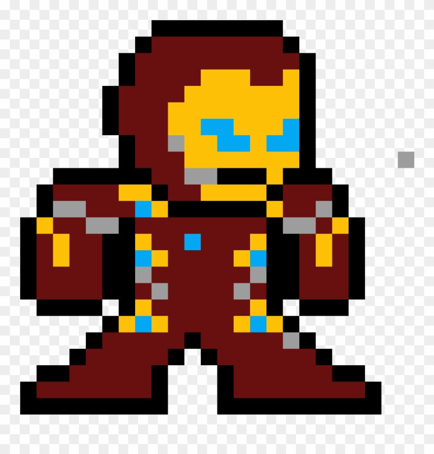 Iron Man - Pixel Art Iron Spider Clipart