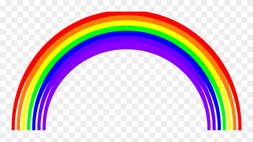 Chalk Rainbow Png Banner Library Library - Semi Circle Shaped Objects Clipart