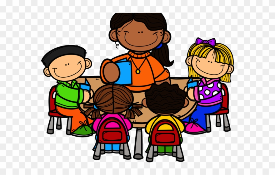 Group Of Teachers Clipart - Teacher Working With Students Clipart - Png Download
