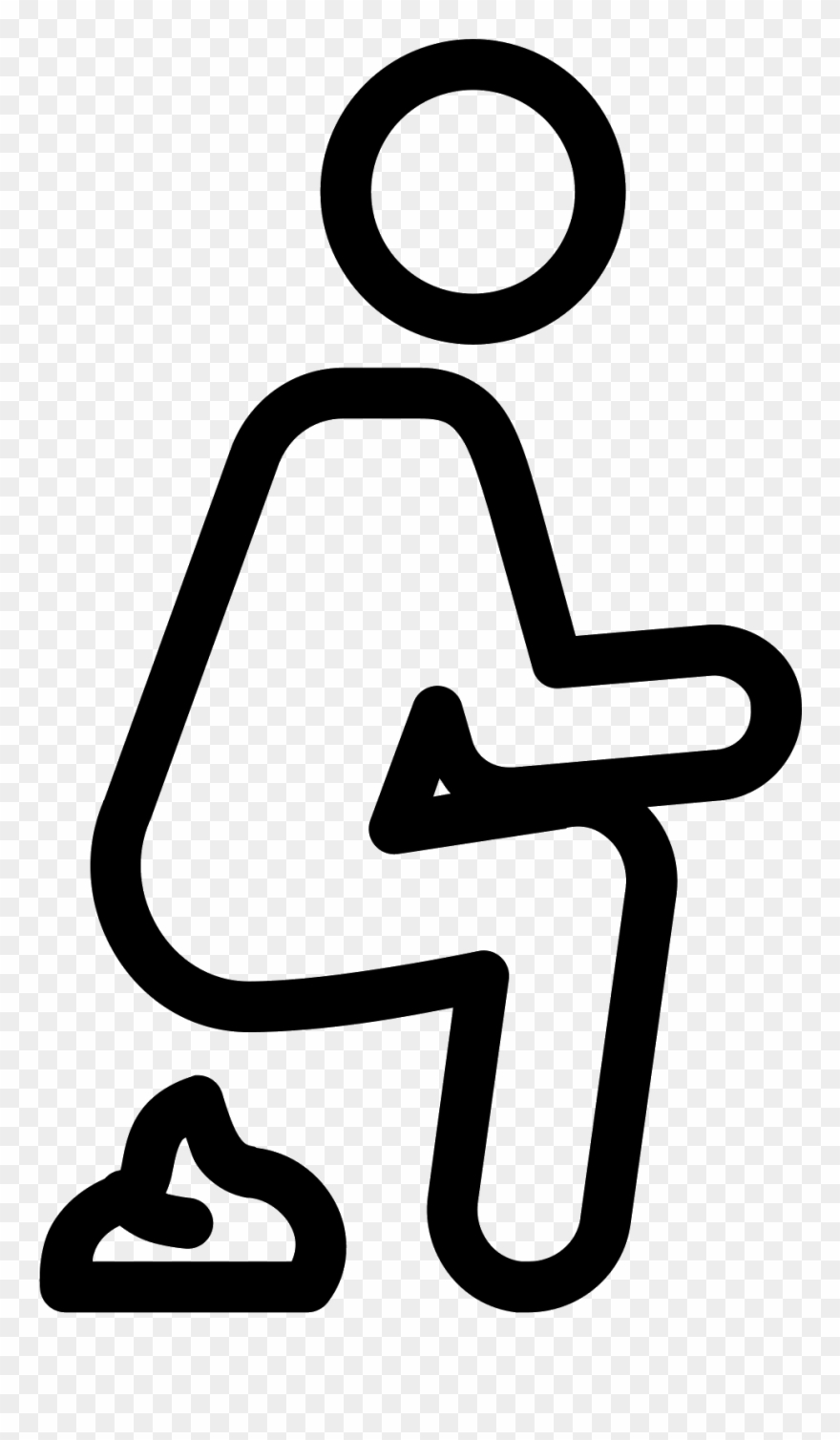 There Is A Bathroom Style Man Symbol Where Head Floats - Feces Clipart