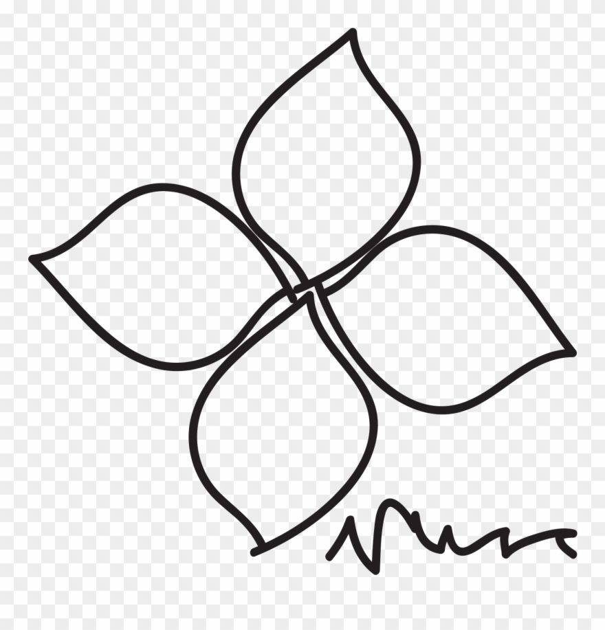 Plumeria Logo - Line Art Clipart