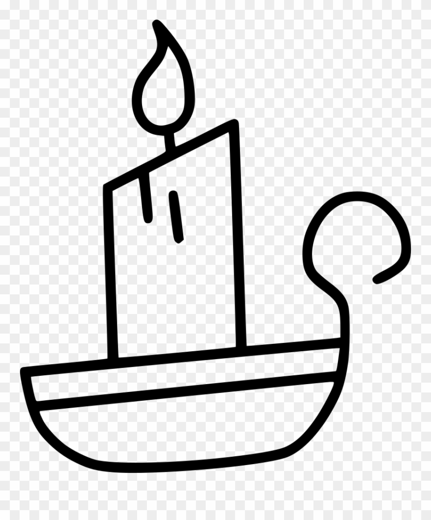 Candle Light Winter New Year Glow Comments - Candle Clipart