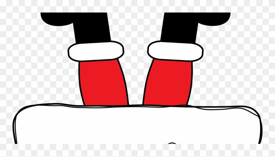 Santa Claus Chimney Fireplace Clip Art - Santa Legs Out Chimney - Png Download