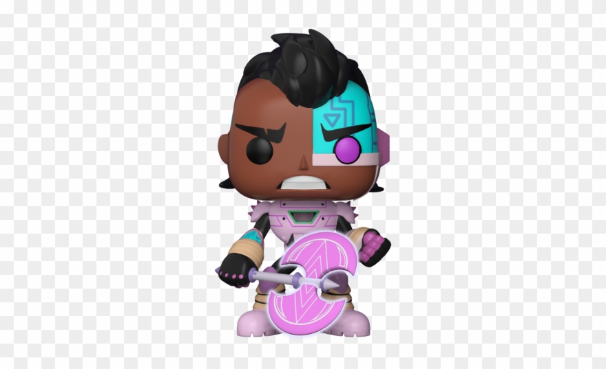 Cyborg With Glow Axe - Back Cyborg Teen Titans Go Clipart