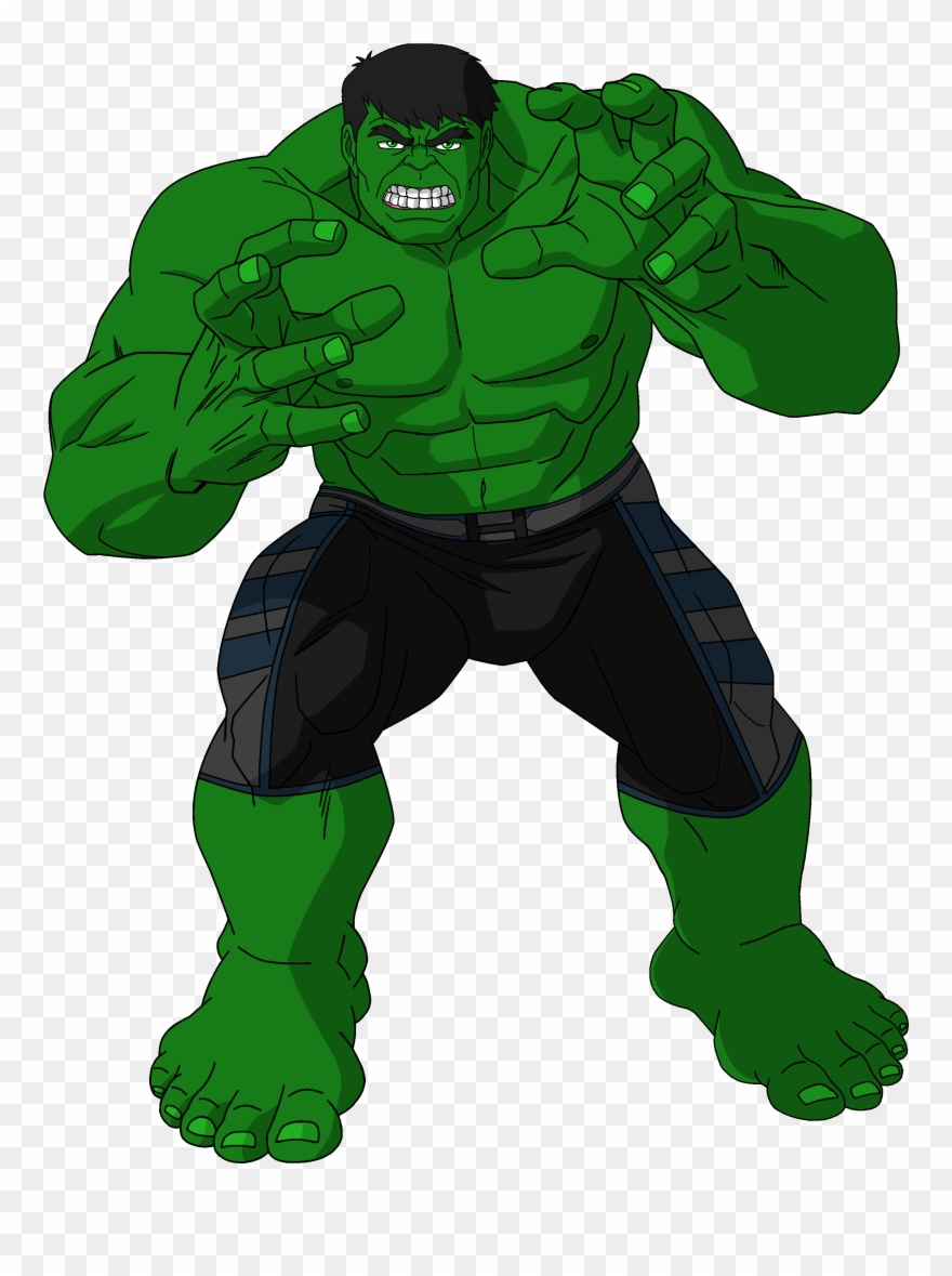 #hulk #clip #art - Cartoon Hulk - Png Download