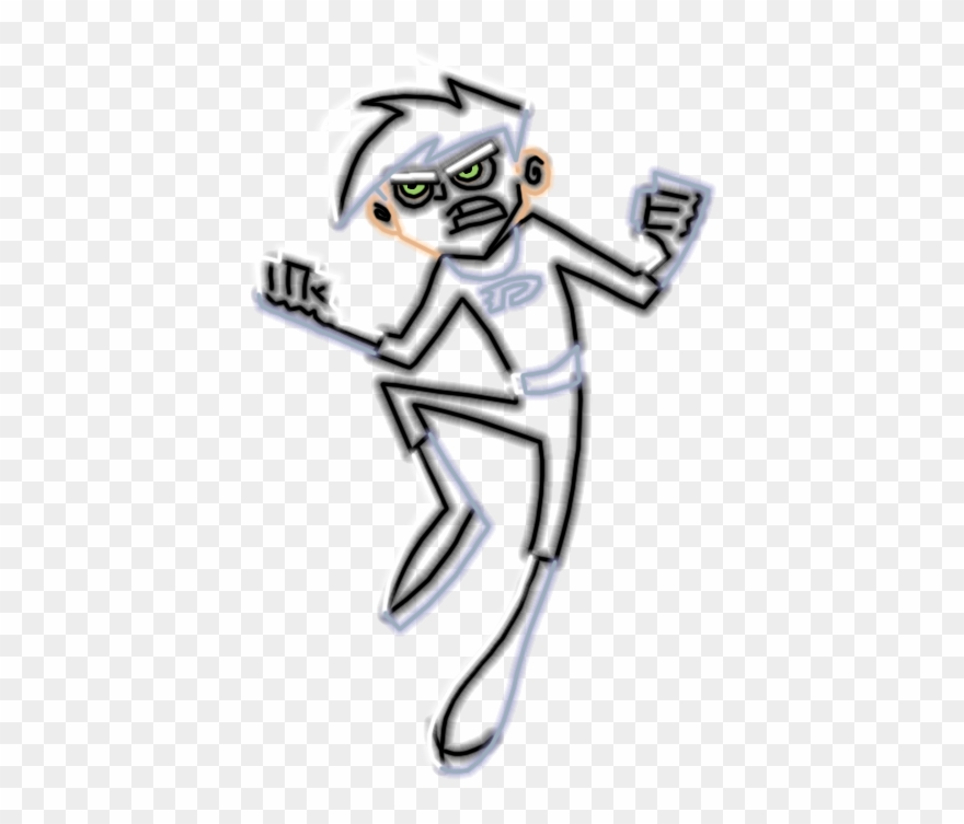 Danny Phantom With Glow - Cartoon Clipart