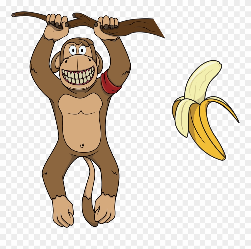 Gorilla Common Chimpanzee Illustration - Monkey Climbing Cartoons Clipart