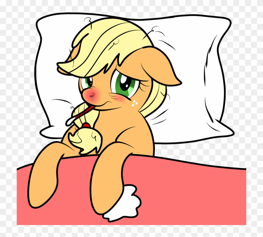 Applejack, Artist Needed, Blanket, Cold, Cute, Fever, - Magic Clipart