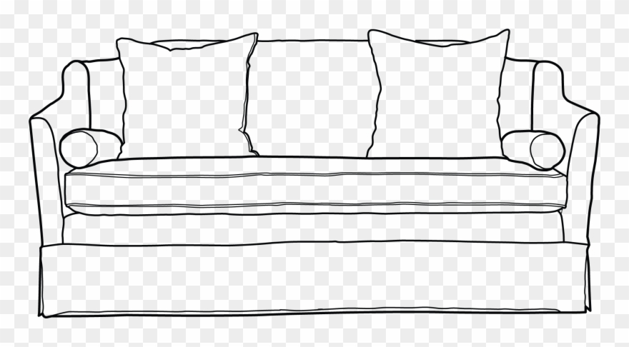 Charlie Sofa, Medium - Couch Clipart