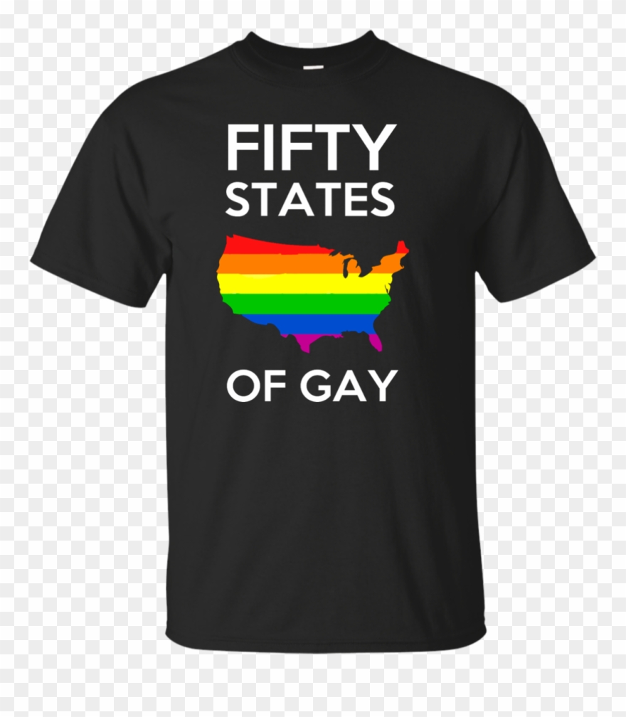 Fifty States Of Gay Funny Lgbt Pride Gifts T-shirt Clipart