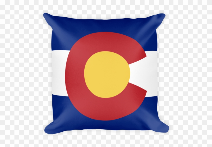 Colorado Flag Square Plus - Throw Pillow Clipart