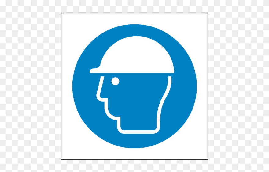 Wear Hard Hat Symbol Sign - Construction Safety Sign Boards Clipart