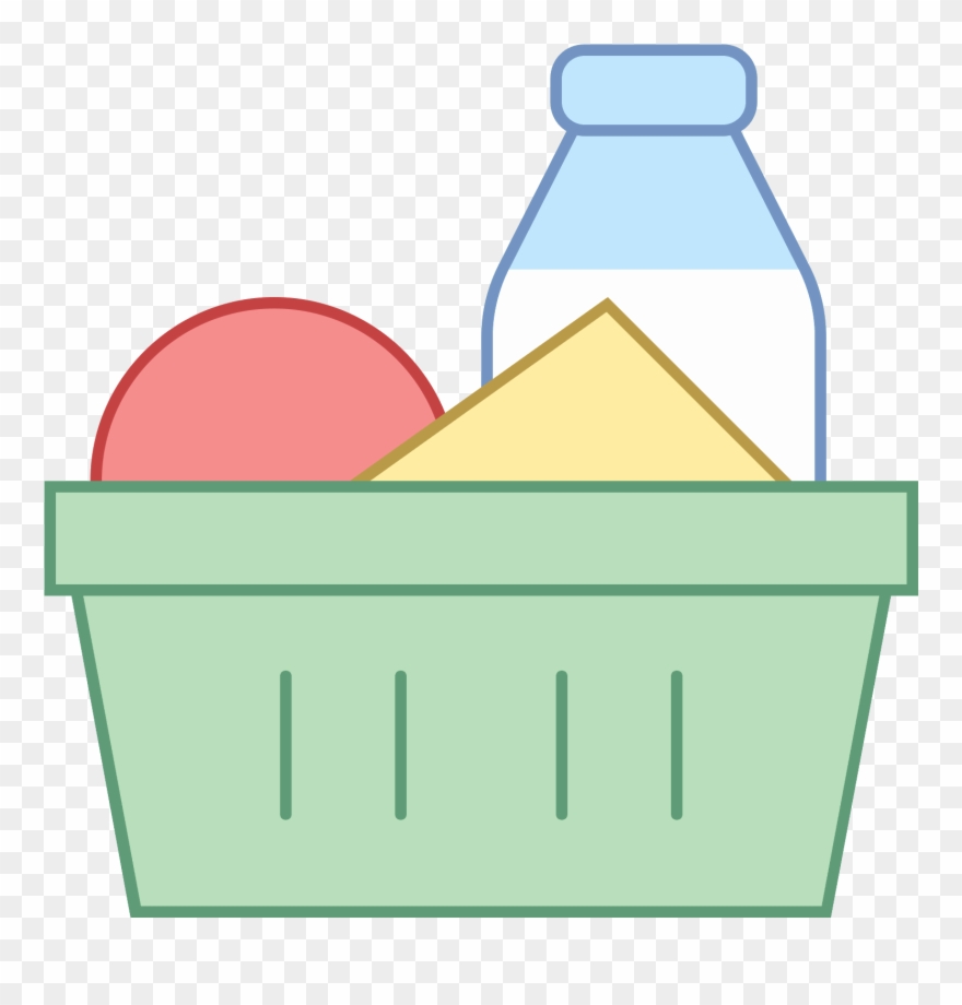 The Logo Displays A Shopping Basket One Would Use In - Food Ingredients Icon Clipart