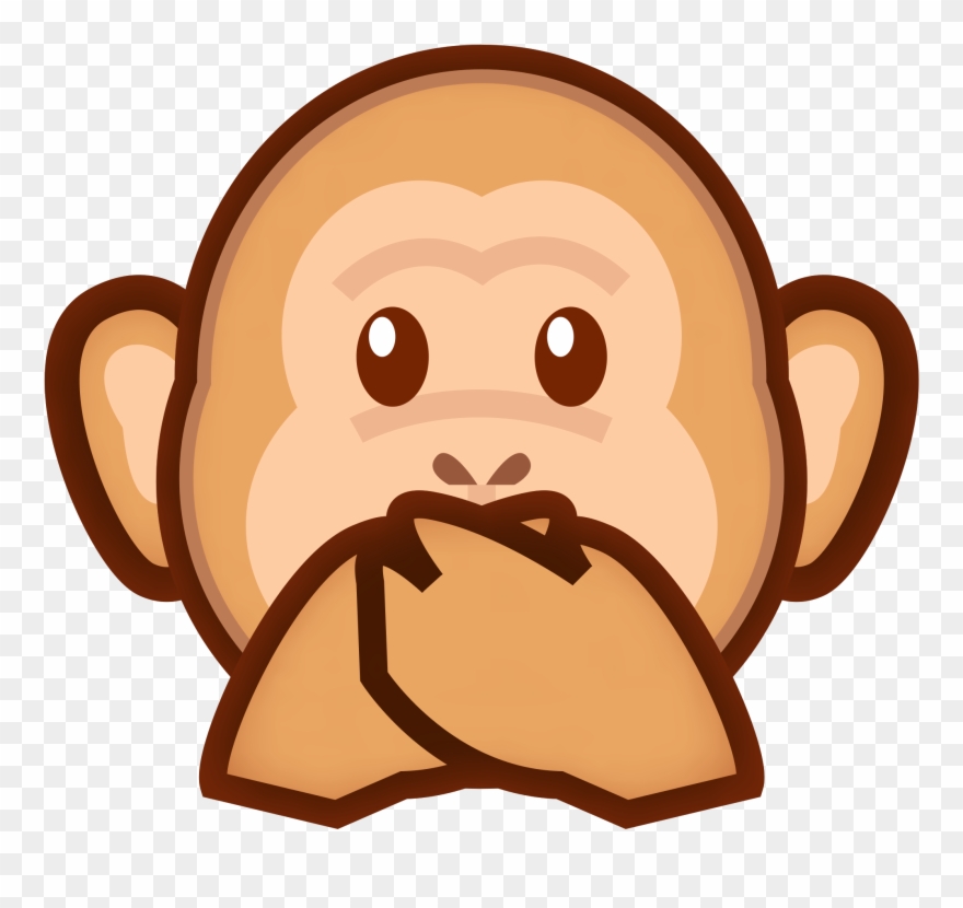 Peo-speak No Evil Monkey - Speak To Evil Emoji Clipart