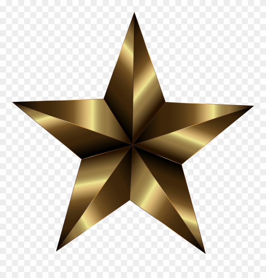 Prismatic Star 20 By @gdj, Prismatic Star 20, On @openclipart - Metallic Gold Stars Png Transparent Png