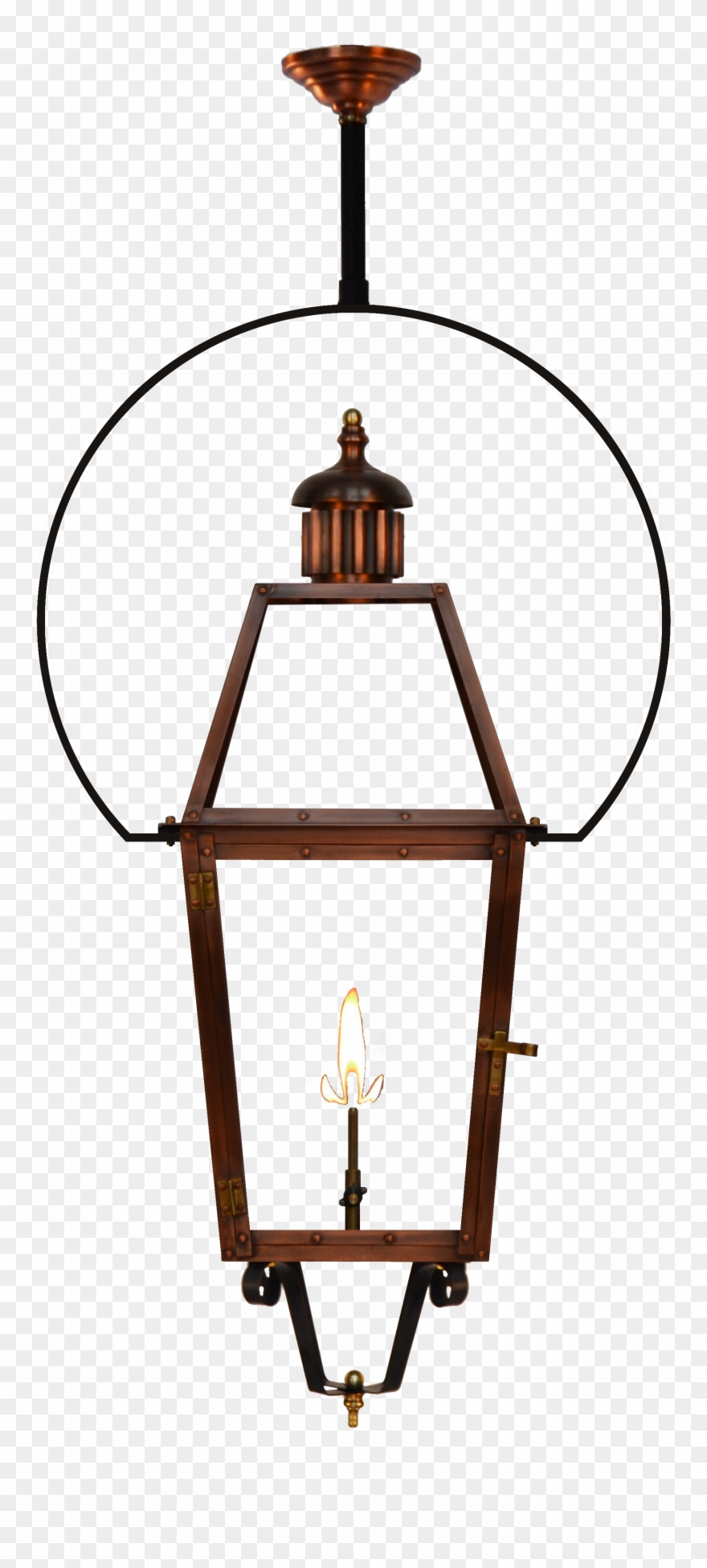Windsor With Fluted Top And Bottom Scroll Finial On - Wall Mount Gas Lanterns Clipart
