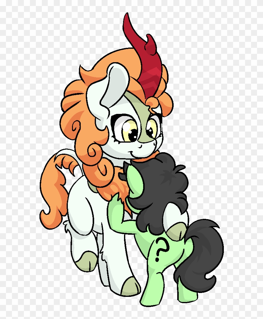 Lockhe4rt, Autumn Blaze, Female, Filly, Hug, Kirin, - Mlp Kirin X Anon Clipart