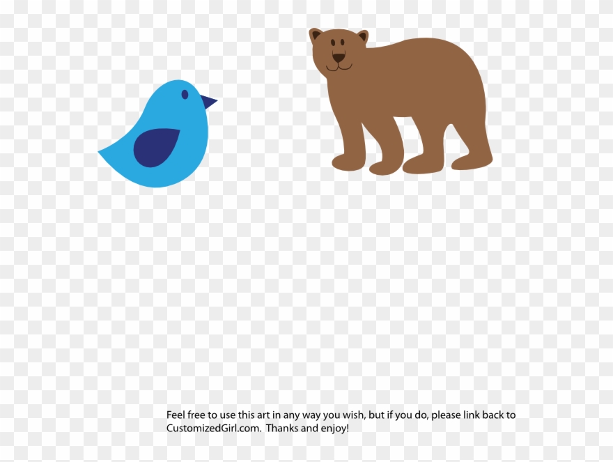 Bear And Bird Clip Art - Cafepress Animals Noahs Ark Baby Blanket - Png Download