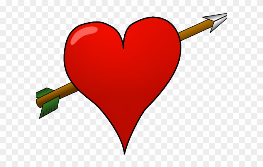 Arrows Clipart Heart - Bow And Arrow Heart - Png Download