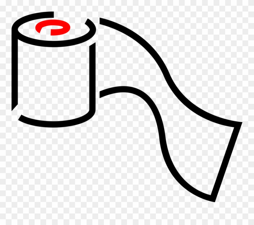 Vector Illustration Of Sanitary Toilet Tissue Or Toilet - Toilet Paper Clipart