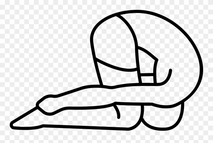 Man His Knees With - Yoga Clipart