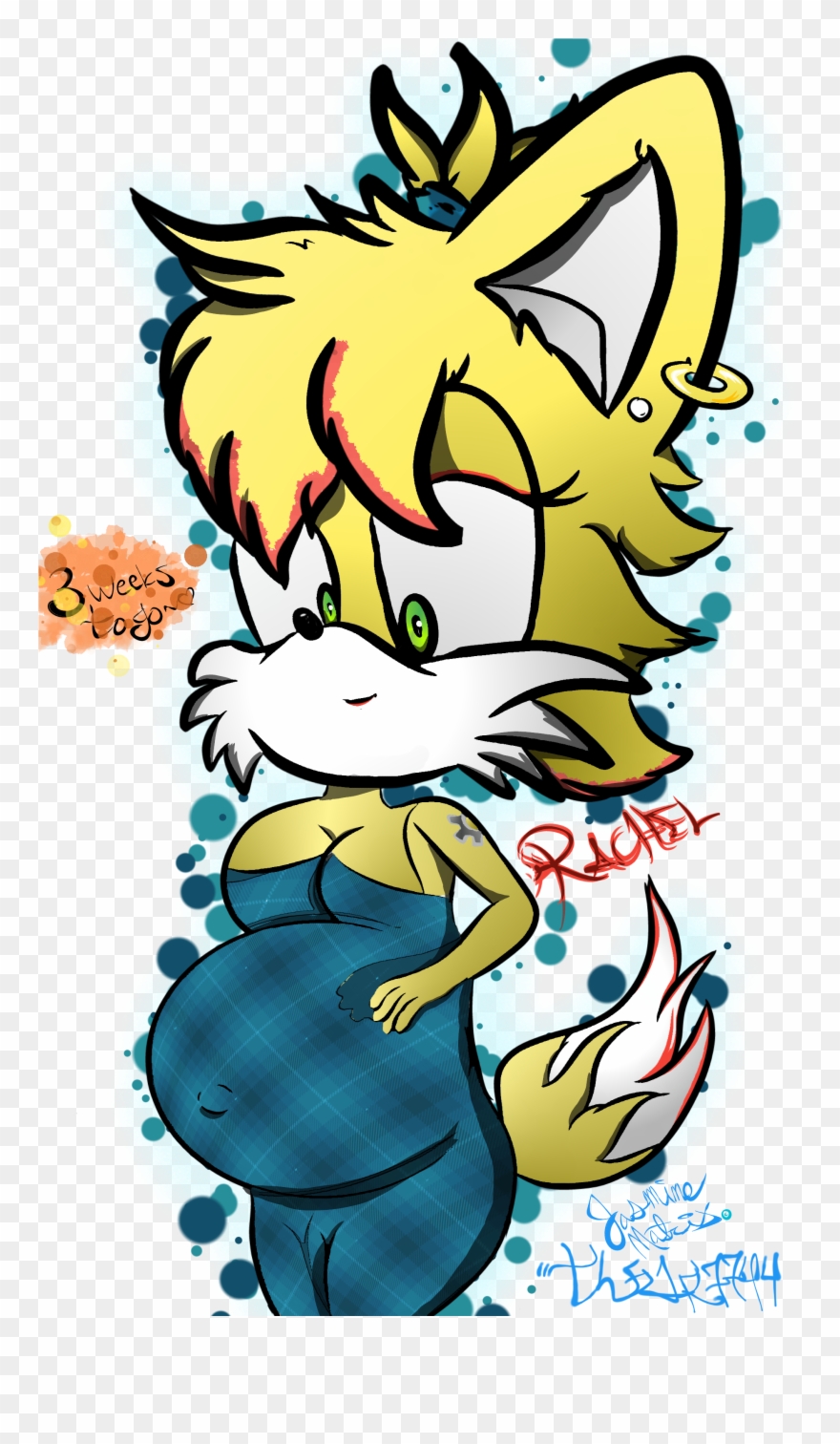 Pregnant Rachel - Cartoon Clipart