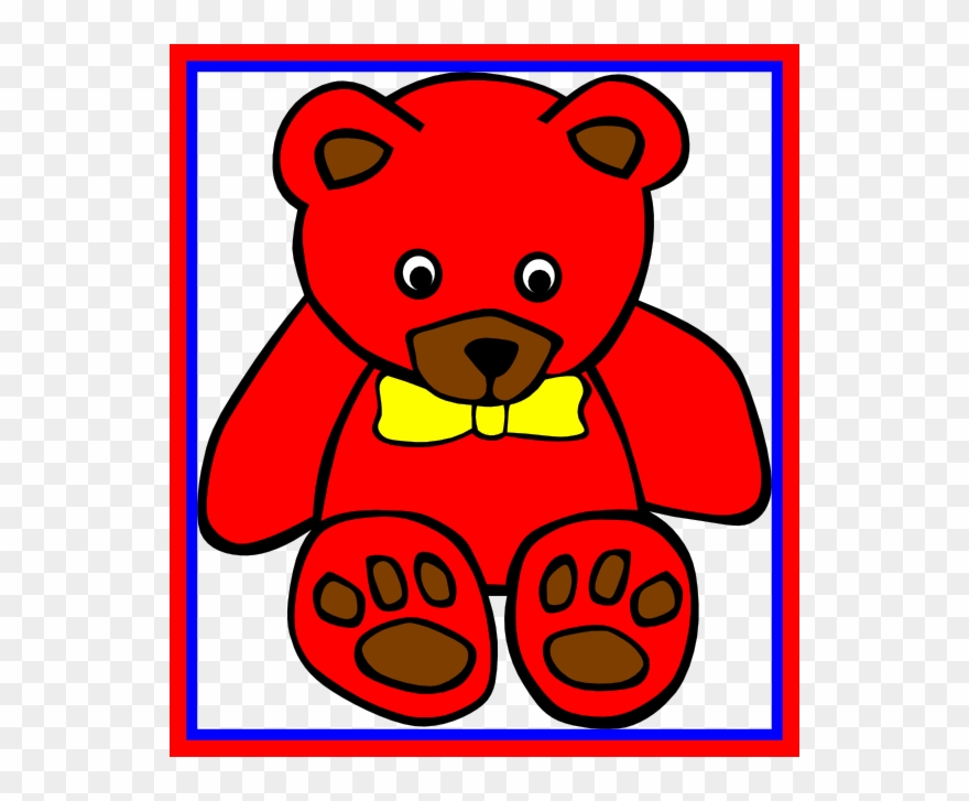 Graphic Library Library Beard Clipart Red - Blue Teddy Bear Clipart - Png Download