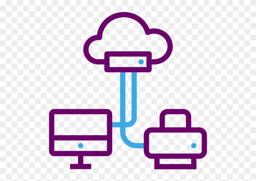 Printing From The Cloud - Icon Clipart