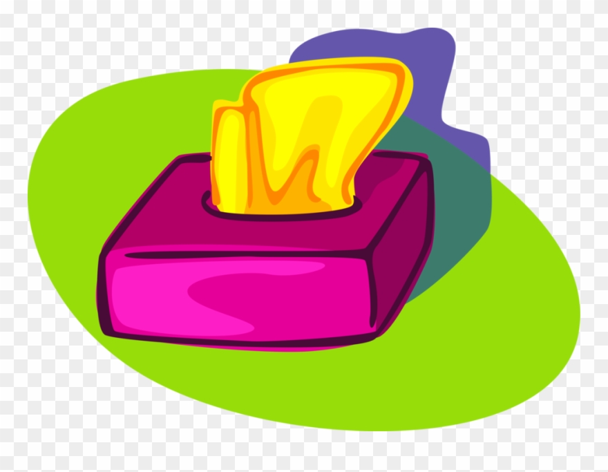 Vector Illustration Of Kleenex Facial Tissue - Kleenex Box Clipart