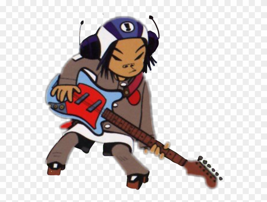 Gorillaz Noodle 2d Murdoc Russel Demondays Plasticbeach - Gorillaz Noodle Guitar Clipart