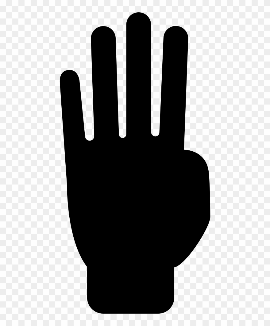 Counting To Four With Hand Fingers Svg - Counting Clipart