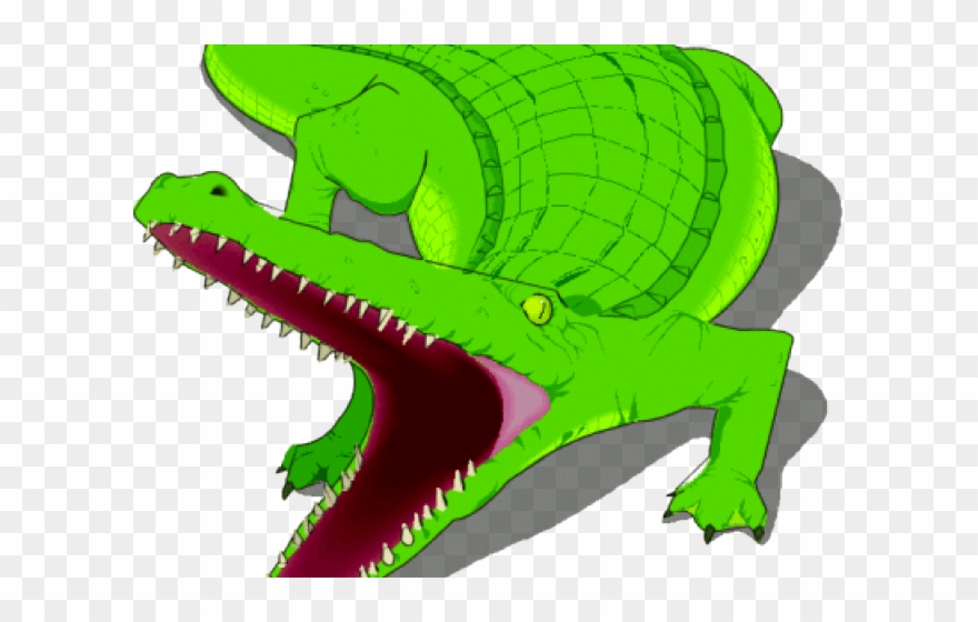 Crocodile Clipart Hungry Alligator - Crocodile Open Mouth Clipart - Png Download