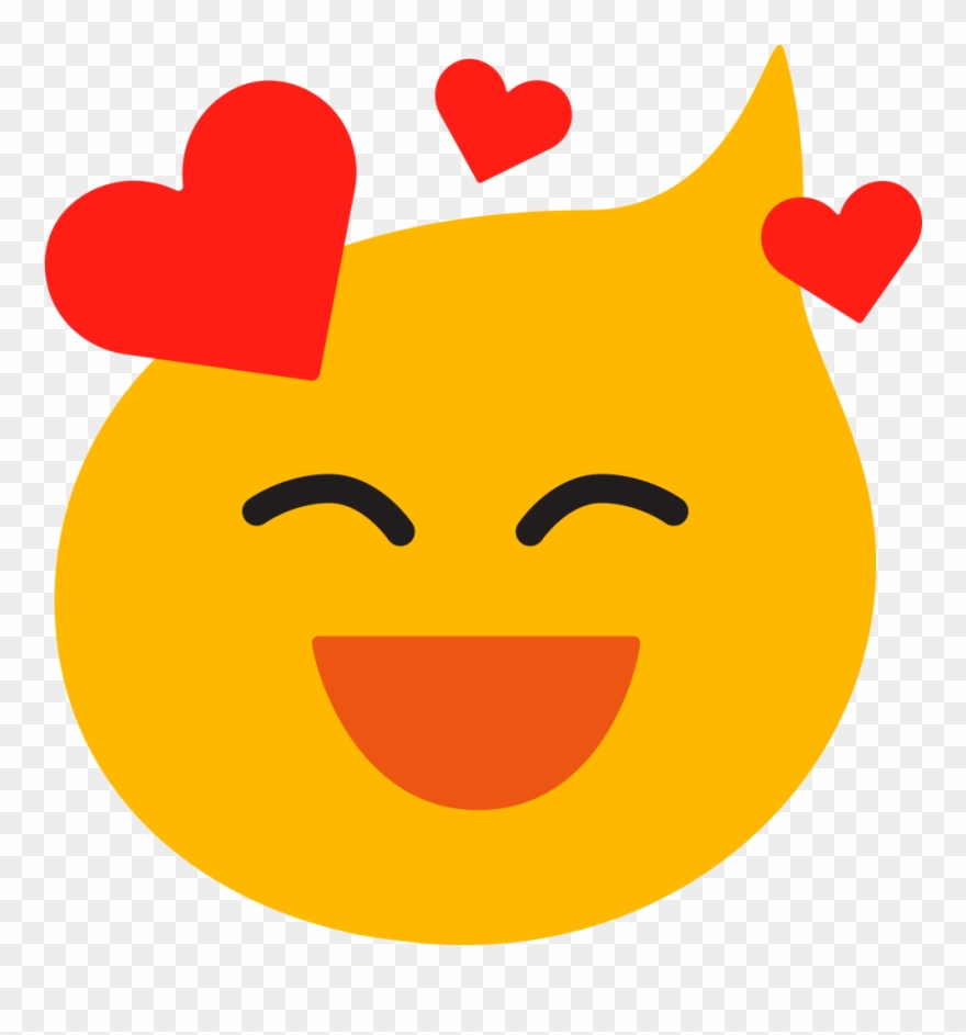 This Is A Sticker Of An Love Smile Emoji - Emoji Clipart