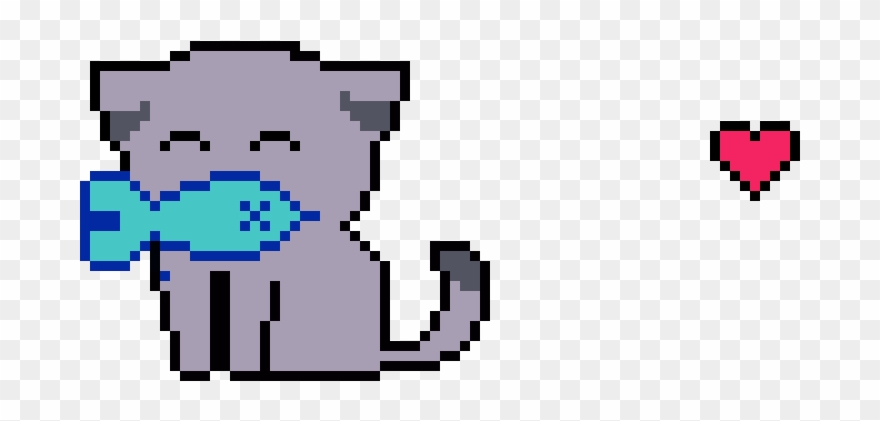 Kitty Cat - Pixel Art Cute Cat Clipart