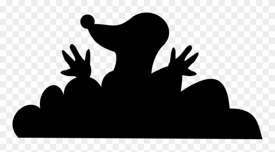 Mole Clipart Molehill - Molehill Silhouette - Png Download