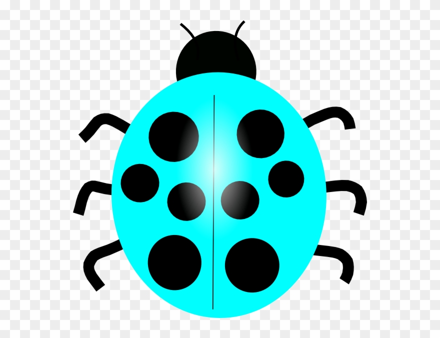 Lady Bugs Clipart Blue - Png Download