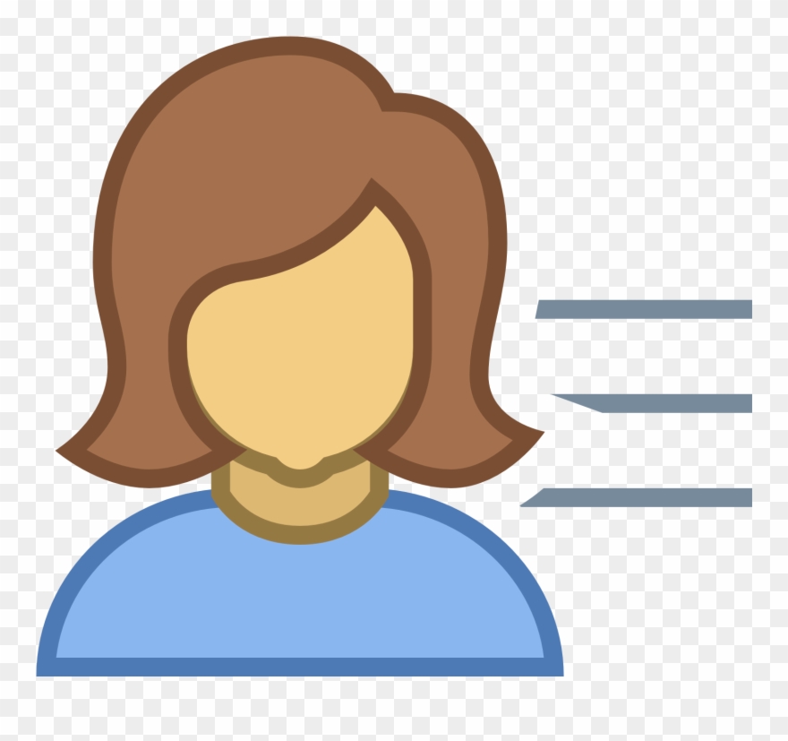 Profile Clipart Generic User - Icono De Una Mujer Hablando - Png Download