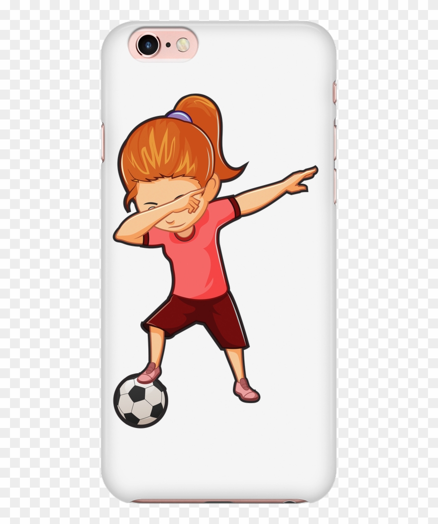 Cute Funny Soccer Smart Phone Case For - #5 Soccer Shirt Girls Funny Dabbing Dab Dance Soccer Clipart