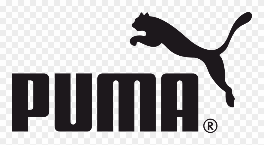 Puma Logo Black - Sports Brand Logo Png Clipart