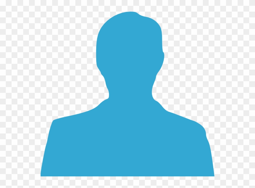Blue Silhouette Person Clipart