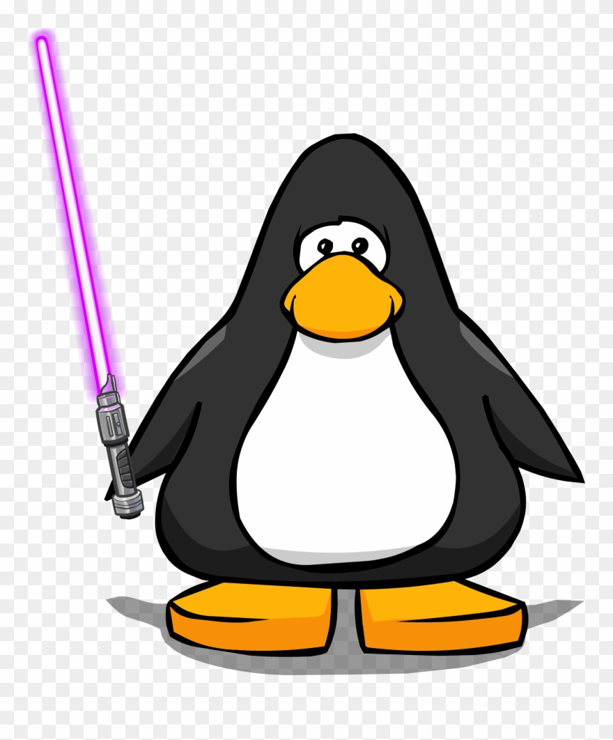 Image Purple Player Card Png Club Penguin - Penguin With Hard Hat Clipart