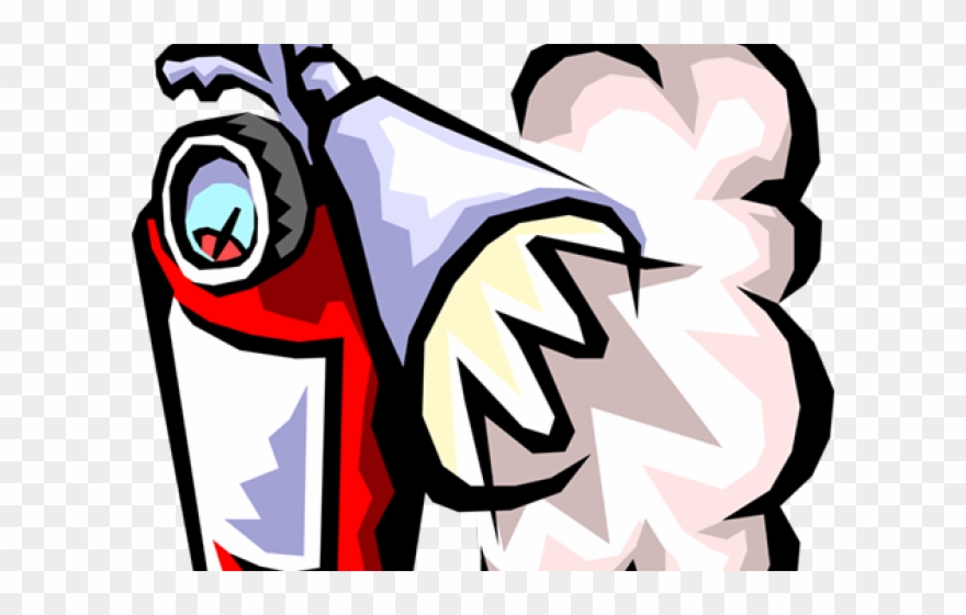 Fire Extinguisher In Use Clipart