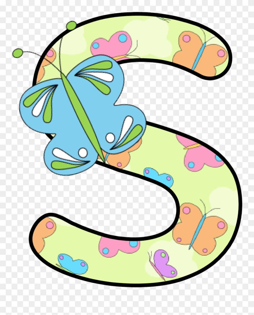 Ch B *✿* Alfabeto Mariposas De Kid Sparkz Letter D, - Letter S With Butterfly Clip Art - Png Download