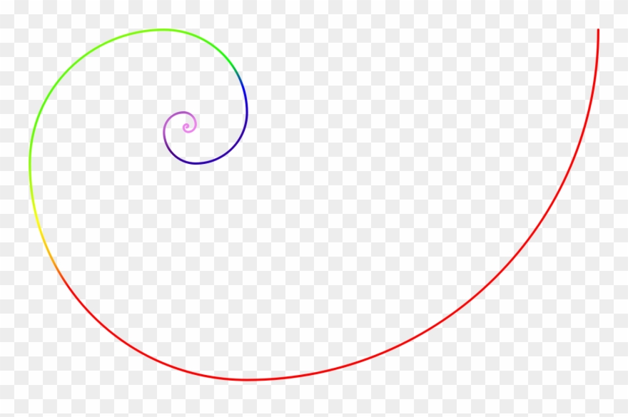 Fibonacci Spiral, Transparent Background - Fibonacci Spiral Png Transparent Clipart