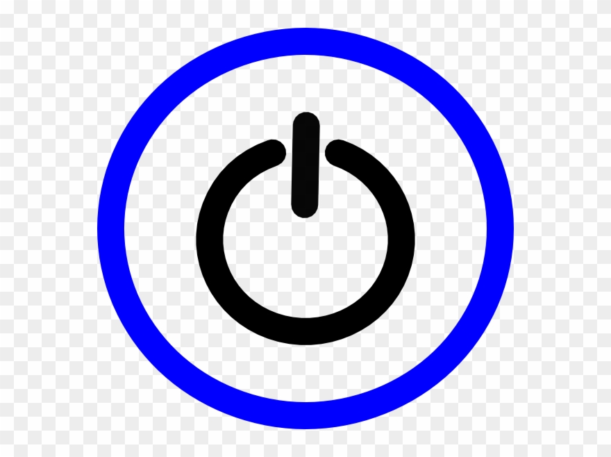 Blue And Black Power Svg - Circle Clipart