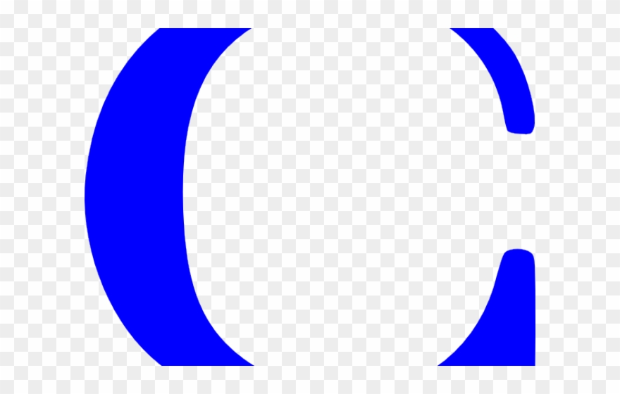 C Clipart Blue Letter - Circle - Png Download