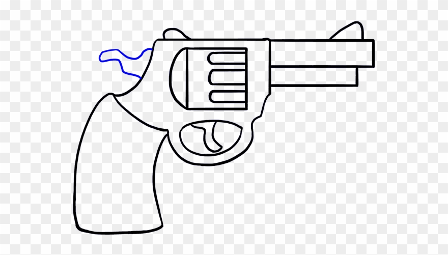 Cowboy Clipart Gun Clipart - Drawing - Png Download