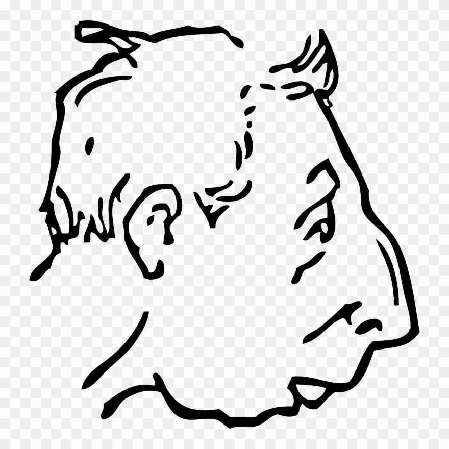 Big Nose Weak Jaw Men Clipart