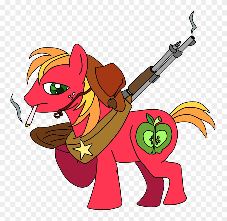 Lycanianspike, Big Macintosh, Cigarette, Cowboy, Earth - Dog Clipart