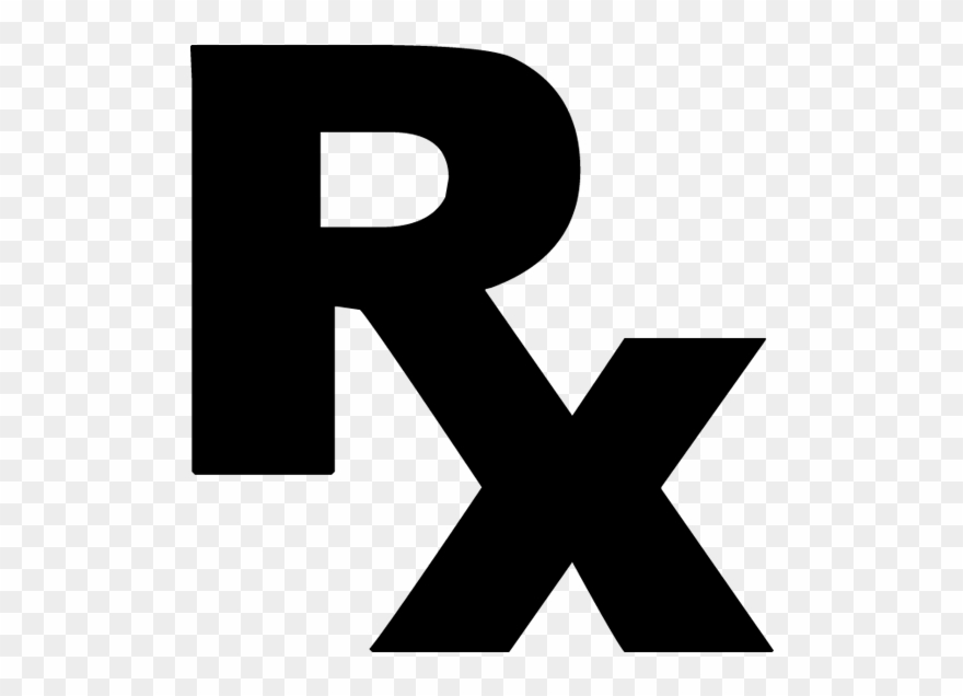 Rx Symbol Black Bold Plain Clip Art Image - Medical Prescription - Png Download